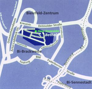 Anfahrtkarte Bielefeld -> Bethel